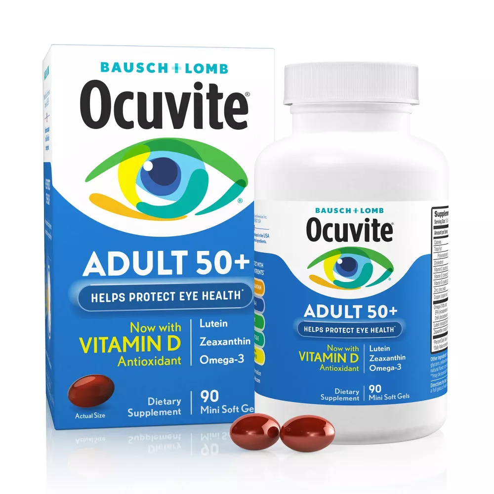 Ocuvite Adult 50 Plus Eye Vitamin/Mineral Supplement Softgels, 90 Ea